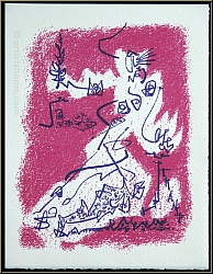Andre Masson: 'Le dpart' (Der Aufbruch, Abschied, die Abreise) Original-Lithographie 1972, Mourlot - Werke