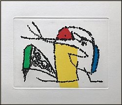 Joan Miro: 'Emanzipation des Katzenschwanzes' 'l'mancipation dfinitive de la queue du chat' 1978 Radierungen
