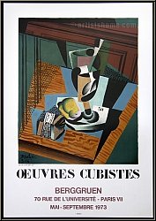 Juan Gris: Oeuvres Cubistes, Berggruen 1973, Lithographie - Mourlot-Plakate | Originale | Werke