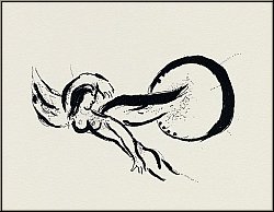 Marc Chagall: Kleiner Engel (Le petit ange) 1957, Original-Lithographie - Werke | Drucke | Originale