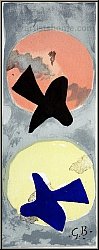 Georges Braque: Soleil et lune II, Sonne und Mond, 1959, Lithographie