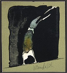 Paul Wunderlich: La Lune en Rodage 1962, signiert, Unikat fr 'Aus meinem Skizzenbuch' - Werke | Originale