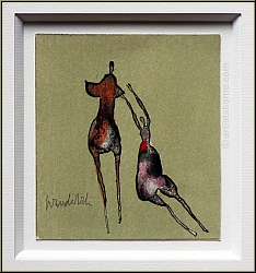 Paul Wunderlich: Skizzenbuch 1962 La Lune en Rodage signiert, handkoloriertes Unikat - Werke | Originale