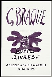 Georges Braque: Estampes - Livres, Adrien Maeght, Knstlerplakat