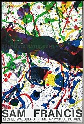 Sam Francis: Plakat 'Metaphysique du vide' fr Michel Waldberg, Original-Lithographie 1986 auf Btten | Poster