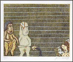 Felix Waske: Blick ins Nichts, Radierung mit Aquatinta fr 'Journey to Soul' 1978, signiert | Druckgrafik