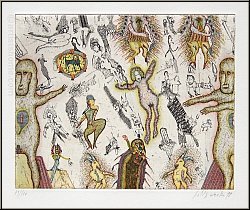 Felix Waske: Getrenntes Paar, 1978, Kaltnadel-Radierung fr 'Journey to Soul' signiert | Druckgrafik | Werke