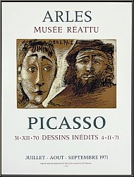 Pablo Picasso: Plakat Muse Rattu Arles 'Dessins indits' 1971 Lithographie - Mourlot Plakate | Lithographien