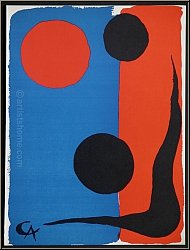 Alexander Calder: Komposition Rot und Blau, 1966 Original-Lithographie fr Maeght und Redfern | Werke | Drucke