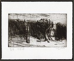 Klaus Fumann: Beveroe 1987, Radierung und Kaltnadel, handsigniert