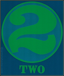 Robert Indiana: 'Numbers' 1968 - Two - Zwei, grne '2', Serigraphie (Siebdruck), Domberger - Werke | Drucke