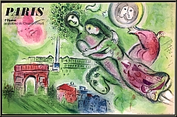 Marc Chagall: Paris l'Opra, Plafond de Chagall, Romeo und Julia, Originalplakat 1964, Mourlot Knstlerplakate