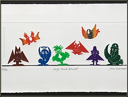 Jean Sariano: 'Early Birds' - Der frhe Vogel, Frhaufsteher, 1979, Radierung signiert - Bilder | Originale