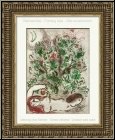 Marc Chagall: 'Paradies' Adam und Eva, Baum der Erkenntnis, Bilder zur Bibel 1960 | Lithographien, Druckgrafik