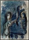 Marc Chagall: Rahab und die Kundschafter von Jericho, Verve Bibel 1960