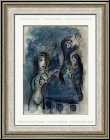 Marc Chagall: Rahab und die Kundschafter in Jericho, Verve Bilder zur Bibel 1960 | Bibelillustrationen | Werke