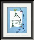 Marc Chagall: 'Das Haus in meinem Dorf', La maison de mon village, Original-Lithographie 1960 - Werke | Bilder