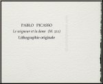 Pablo Picasso: Le seigneur et la dame, 1972, Original-Lithographie fr 'Souvenirs et portraits d'artistes'