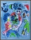 Marc Chagall: Blumen im Arm (Frontispiz) Original Lithographie, 1969