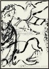 Marc Chagall: Knig David mit der Harfe, 1956, Original-Lithographie Verve Bibel - Rckseite des Blattes