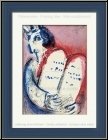 Marc Chagall: Moses 10 Gebote, 1956, Original-Lithographie fr Bilder zur Bibel, Gesetzestafeln | Drucke