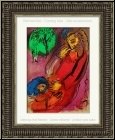 Marc Chagall: Knig David und Absalom, Original Lithographie, 1956 - Verve La Bible | Bibelillustrationen