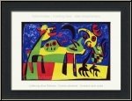 Joan Miro: Der Hund bellt den Mond an (Le chien aboyant  la lune rveille le coq) 1952, Original Lithographie