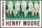Henry Moore: Galerie Berggruen & Cie, 1957 Seated Figures, Original-Lithographie - Knstlerplakate Moulot