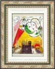 Marc Chagall: Der Sonntag 'Le dimanche' Paris 1954, Original-Lithographie Derriere le miroir | Originalbilder