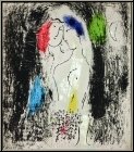 Marc Chagall: Die Verliebten in Grau, 1957, Original-Lithographie