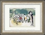 Marc Chagall: Original-Lithographie 'Hommage  Julien Cain' Liebespaar und Maler 1968 - Werke | Originaldrucke