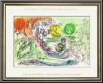 Marc Chagall: Das Konzert (Le concert), 1957, Original-Lithographie, Oper Paris, Musik Chor - Druckgrafik