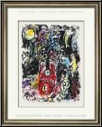 Chagall: Farblithographie Weihnachtsbaum ber Paris, Lieferung ungerahmt, Identittsnachweis | Lithographien