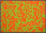 Franois Morellet: 40.000 Carrs Orange-Grn Serigraphie handsigniert Ausstellungsstck zum Sonderpreis