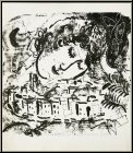 Marc Chagall: Das Dorf, Original-Lithographie von 1957 | Frhe Werke
