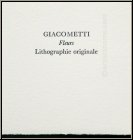 Alberto Giacometti: Original-Lithographie 'Fleurs' Arches Btten, Mourlot, Text auf der Rckseite | Werke
