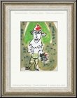 Marc Chagall: 'Der grne Clown', 1966, Harlekin mit Blumenstrau, Frontispiz - Original-Lithographien | Werke