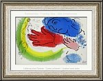 Marc Chagall: Die Kunstreiterin, L'cuyre, 1956, Original-Lithographie Zirkus, im Stein signiert