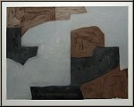 Serge Poliakoff: Radierung Aquatinta in Braun, Grau und Schwarz, 1964