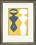 Hans (Jean) Arp: Farbholzschnitt Positiv-negativ Figuren, Variante Gelb, 1962, Originale | Werke | Druckgrafik